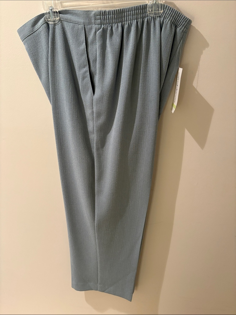 Alfred Dunner Slate Blue Elastic-Waist Women's Trousers